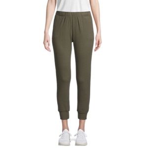 Monrow General Thermal Waffle Knit Jogger Army Green Size Small